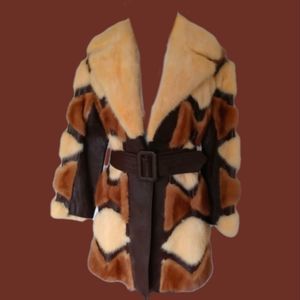 Penny Lane Foxy Brown One Of A Kind Fur and Leather Coat